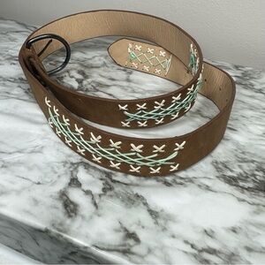 Belt with stitching